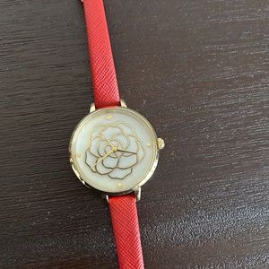 Kate Spade watch with red leather band.